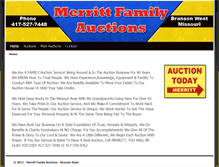 Tablet Screenshot of merrittfamilyauctions.com